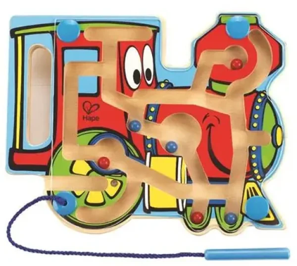 Hape Mašinka - bludiště s magnetickou hůlkou a korálky