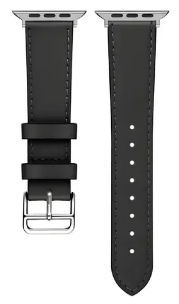 Beline Hermes 20 mm černá / Kožený řemínek pro smartwatch / univerzální / přezka