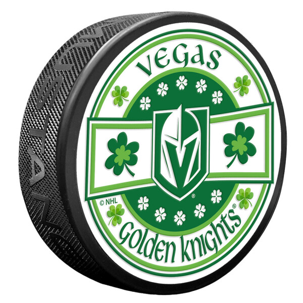 Mustang Puk Vegas Golden Knights NHL Lucky St. Patrick's Day Puck