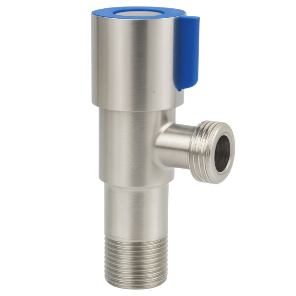 INVENA - Ventil rohový z nerezové oceli s keramickou hlavicí 1/2x1/2" modrý; ZW-47-N15-J