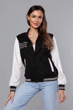 Černá dámská bunda typu bomber (16M9067-392) odstíny černé XL (42)