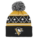 Outerstuff Dětská batolecí zimní čepice Pittsburgh Penguins NHL Face-Off Cuff Pom