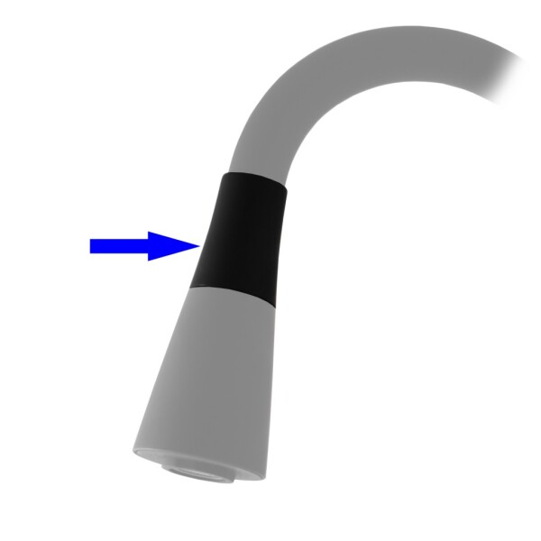 RAV Slezák - Plastový kužel na sprchu PS0013 (SR0013) , Černá matná PD0112 PD0112