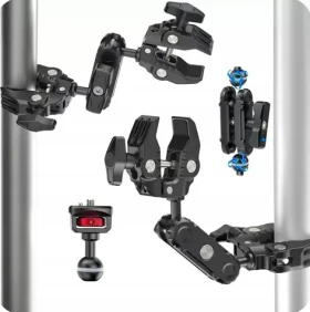 Ulanzi C017 / Magic Arm držák s 2x klipsem a 3D hlavou / 1/4" závit (SB8395)