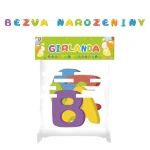 Rappa Girlanda papírová BEZVA NAROZENINY