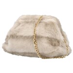 Stylová dámská plyšová crossbody kabelka Bateia, béžová