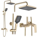 REA - Sprchový set JOE Brush Gold REA-P5656