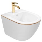 REA - Závěsný bidet Carlo Mini White Gold Edge REA-C6990