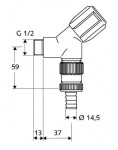 SCHELL - Comfort Šikmý přístrojový ventil, chrom 033900699