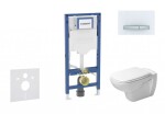 GEBERIT - Duofix Set předstěnové instalace, klozetu D-Code a sedátka softclose, tlačítko Sigma50, alpská bílá SANI11CP3107