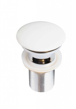 Kielle - Umyvadlová výpusť, ClickClack, s přepadem, bílá 30901030