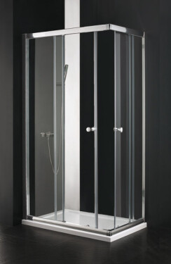 Aquatek MASTER R4 Chrom Sprchová zástěna obdélníková 90x72cm A152486