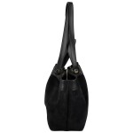 Trendy dámská kožená kabelka na rameno Ruth, černá