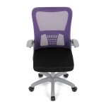 Dětská židle, výškově nastavitelná, fialová síťovina, KA-K2008 PUR