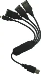 PremiumCord USB2.0 HUB 4-portový / černý kabel (8592220004743)
