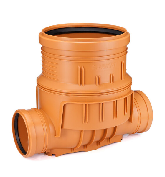 MIDAS Dno šachtové DN 315/200 Přímé, oranžové, z PP hrdlo/hrdlo