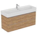 IDEAL STANDARD - Strada II Umyvadlo 120x43 cm, s přepadem, s otvorem pro baterii, s Ideal Plus, bílá T3006MA