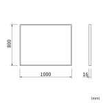 Erga Rectangle, obdélníkové zrcadlo 100x80 cm, zlatý rám, ERG-V01-RECTAGLE-1080-GD