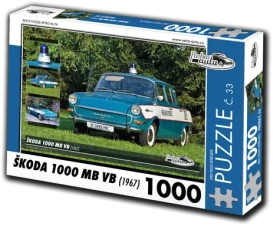 RETRO-AUTA Puzzle Škoda 1000 MB VB (1967) č. 33