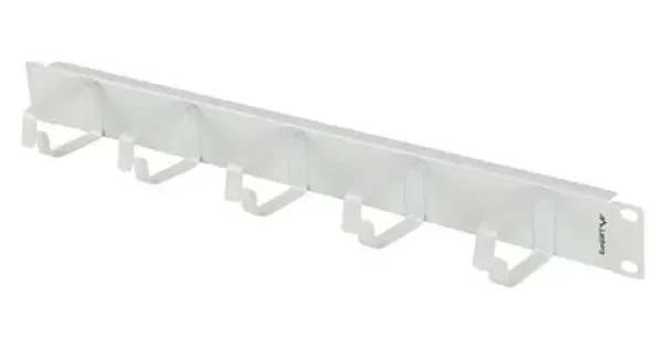 Lanberg 19" organizér kabelů 5 kroužků Typ B šedý / Organizér kabelů / 1U / kov (AK-1701-S)