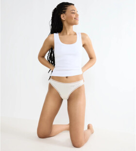 SLOGGI GO CRUSH - String 3 ks: organická bavlna & roztomilé potisky Sloggi SILK WHITE L