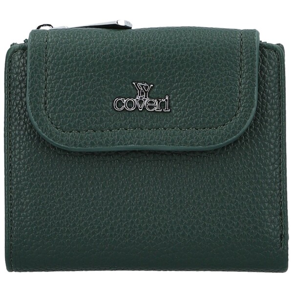 Trendy dámská mini koženková peněženka Coveri Bobbi, tmavě zelená