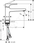 HANSGROHE - Metropol Umyvadlová baterie s výpustí Push-Open, chrom 32502000