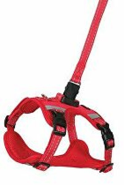 Postroj pes s vodítkem 2m CLIP&GO červená M Zolux