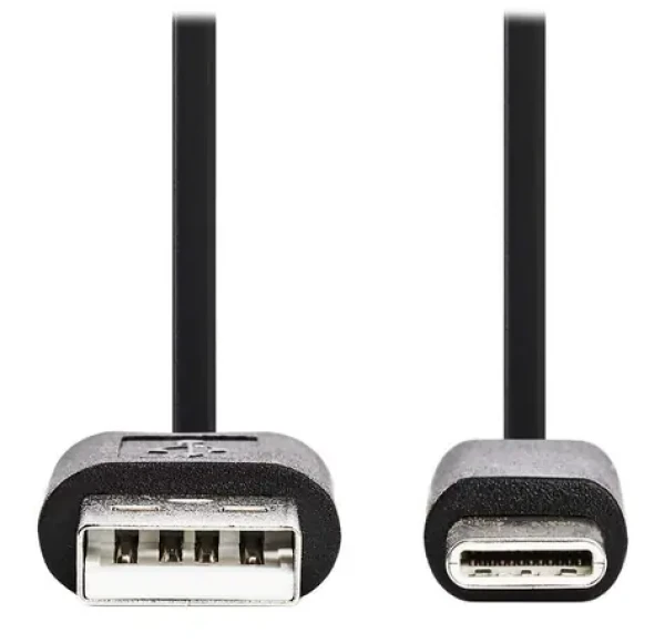 Nedis kabel USB-C - USB-A černý / Kabel USB / USB 2.0 / 10 cm (CCGB60600BK01)