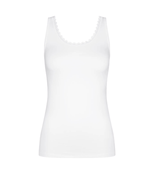 Feel Of Cotton Tank Top - WHITE - TRIUMPH WHITE - TRIUMPH 40