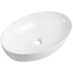 CERANO - Umyvadlo keramické Alesio - na desku - bílá lesklá - 62x42 CER-417176