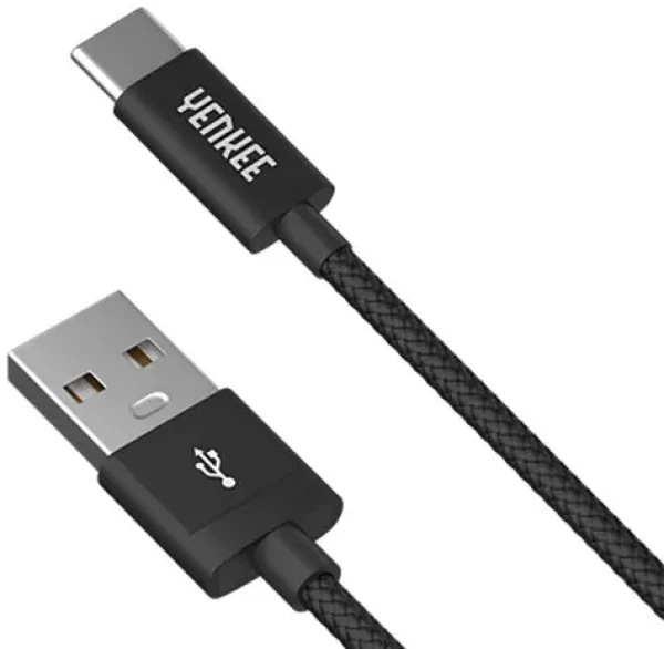 YENKEE YCU 302 kabel USB 2.0 na USB-C černá / M-M / délka 2m / 480 Mbs / 3A (8590669248117)