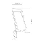 RIDDER - AKASYA kosmetické zrcátko na postavení, 105x227, černá/akácie 03118110