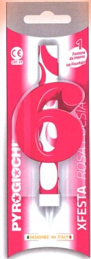 Dortová fontána číslo 6 růžová Pyrogiochi Dortová fontána číslo 6 růžová Pyrogiochi