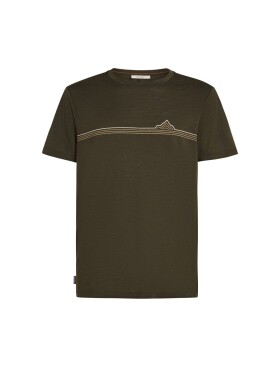 Pánské merino triko s krátkým rukávem ICEBREAKER Mens 150 Tech Lite SS Tee Range Stripes, Dark Loden velikost: XL