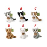 Plyšová kočka 11 cm sedící ECO-FRIENDLY, 6 druhů