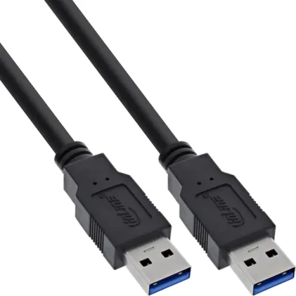 InLine černá / Propojovací kabel USB / USB-A / 5 m / 5 Gbit/s (35250)