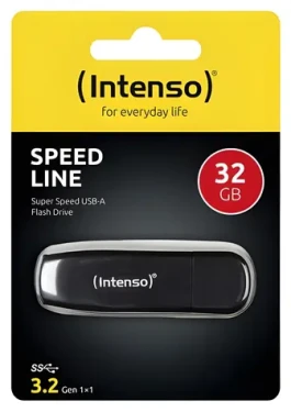 Intenso Speed Line 32GB černá / Flash disk / USB-A 3.2 Gen 1 / čtení: 70 MB/s (3533480)