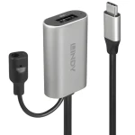 Lindy USB-C - USB-A aktivní prodlužka 5m černá / Kabel / USB 3.2 Gen 1 / 5 Gbit/s (43270)