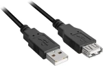 Sharkoon černá / Prodlužovací kabel / USB 2.0 A-A / 2 m (4044951015412)