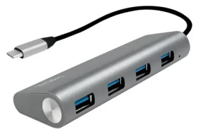 LogiLink USB-C hub 4x USB-A šedá / USB hub / USB 3.2 Gen 1 / 4 porty (UA0309)