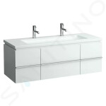 Laufen - Living Dvojumyvadlo nábytkové 1300x480 mm, se 2 otvory pro baterie, s LCC, bílá H8164364001071