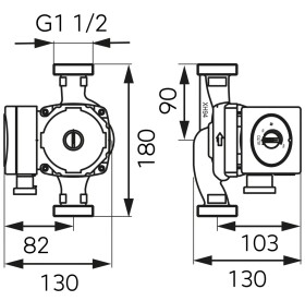 NOVASERVIS - Oběhové elektronické čerpadlo Ferro 25-40/180mm 0601W