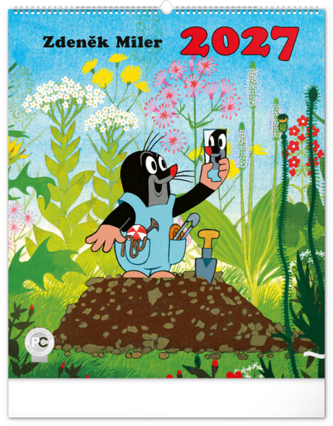 NOTIQUE Nástěnný kalendář Krteček 2027, 48 x 56 cm