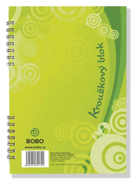 Blok s boční vazbou A5, čtvereček, 40 listů