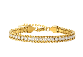 ELENYS Luminara Glow – pozlacený náramek 18K žluté zlato Délka náramku: 21,5+5 cm / max. 26,5 cm