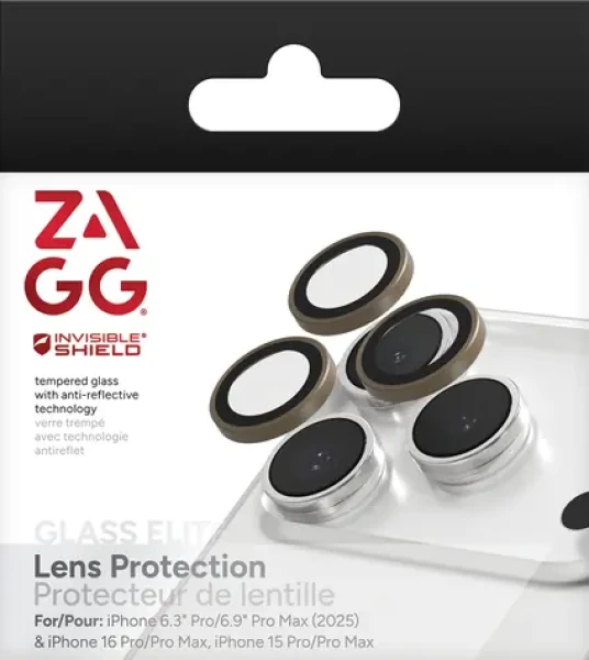 ZAGG InvisibleShield Premium Camera písková / Ochrana čoček fotoaparátu / Apple iPhone 17/16/15 Pro/Pro Max / 3 ks (200119641)