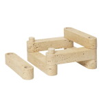 Ferm Living Modulární svícen Newel Travertine, krémová barva, kámen
