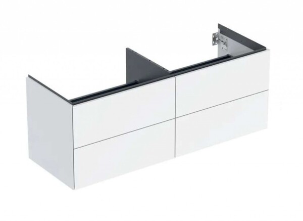 GEBERIT - ONE Umyvadlová skříňka, 133x50x47 cm, 4 zásuvky, lesklá bílá 505.266.00.1