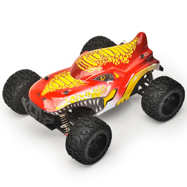 Mamido RC Monster Truck 1:16 Max 35 km/h dosah 100m 2.4Ghz 4x4 Bezkartáčový motor Barva: Červená